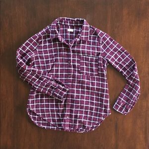 Burgundy Grid Flannel